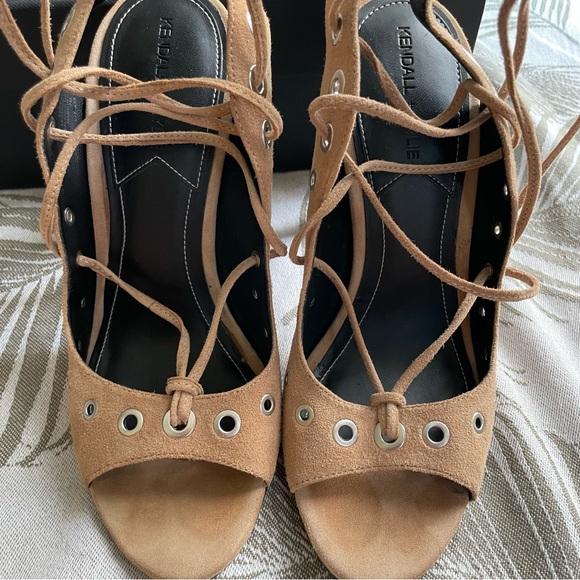 Kendall + Kylie Deanna Lace-Up Suede Heels - Picture 6 of 8